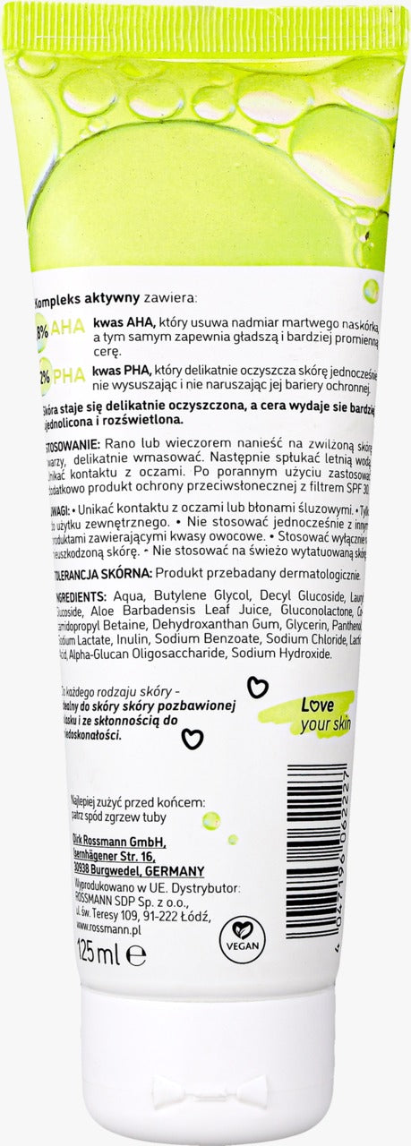ISANA Love Your Skin AHA & PHA 煥膚亮采潔面凝膠 125 ml