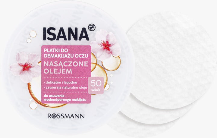 ISANA Eye Makeup Remover Pads, 50 pcs