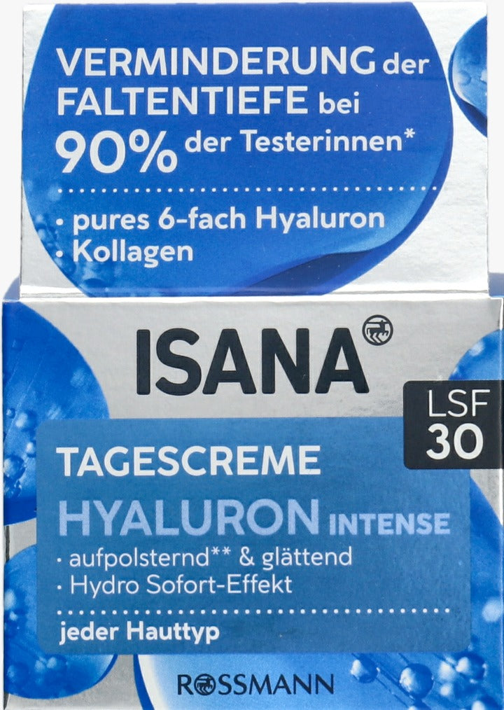 ISANA Hyaluron Intense 強效玻尿酸防曬日間乳液 SPF 30, 50 ml