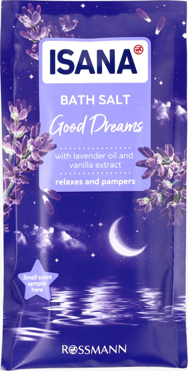 ISANA Good Dreams Bath Salt with Lavender Oil, 80 g