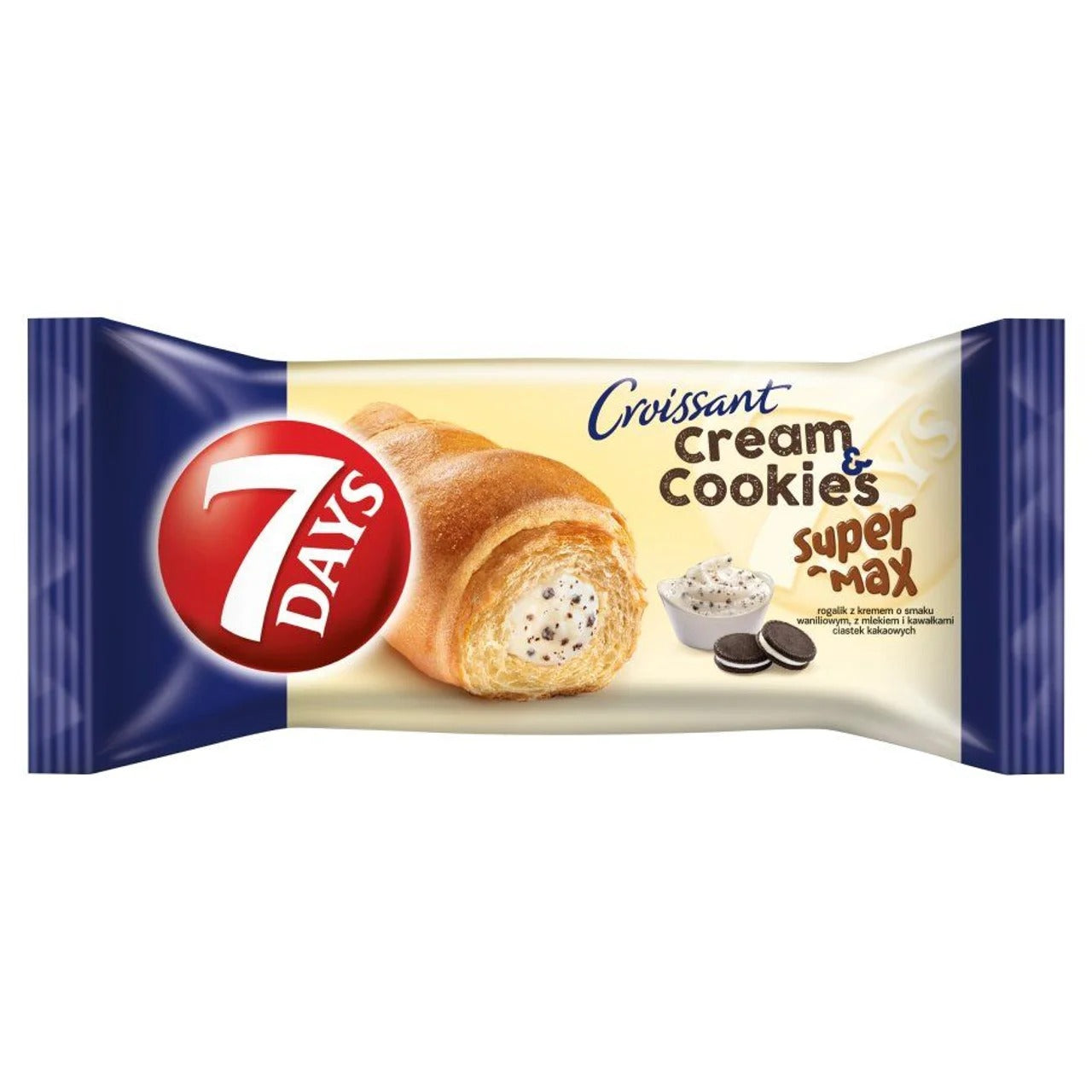 7 Days Super Max – Croissant with Cookies &amp; Cream Filling 110 g