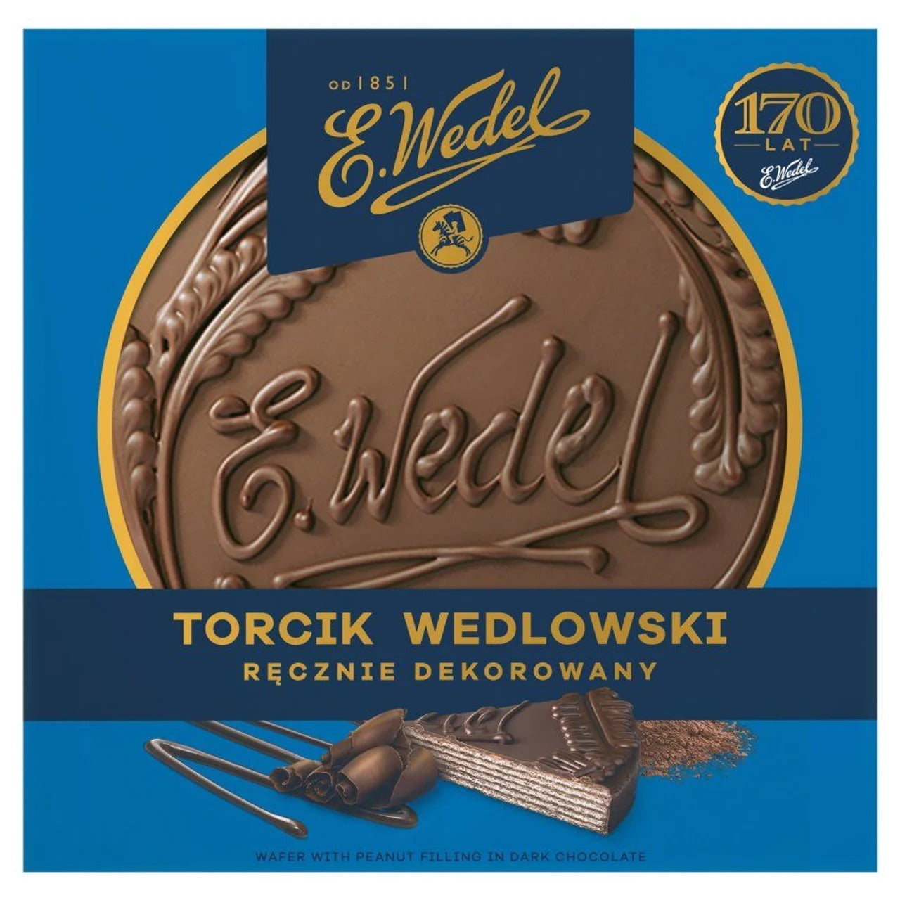E. Wedel Hazelnut Wafer Cake in Dark Chocolate 250 g