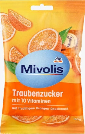 Mivolis Dextrose Lozenges Orange Flavor 100g