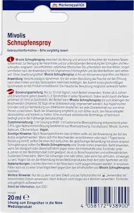 Mivolis Nasal Spray for Runny Nose 20ml