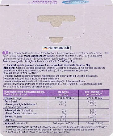 Mivolis Sage Throat Lozenges 50g