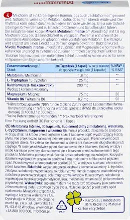 Mivolis Melatonina Intense 強效助眠膠囊 30粒/23g