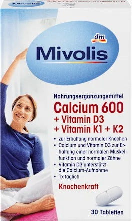 Mivolis 鈣 600 + D3 + K1 + K2 骨質定向強化錠 30粒/51g